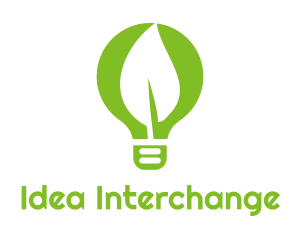 Eco Leaf Light Bulb logo design