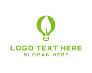 Eco Leaf Light Bulb logo