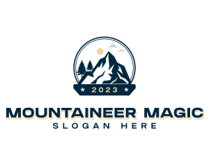 Hiking Mountain Summit logo design