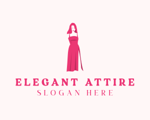 Woman Dress Fashionista logo design