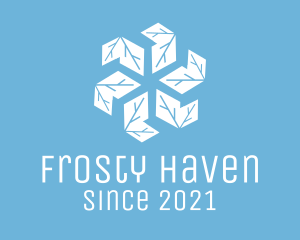 Festive Winter Snowflake logo