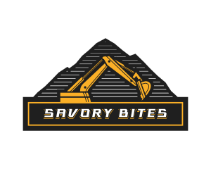 Excavator Digger Mountain Logo