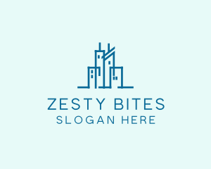 Real Estate Buildings Skyline logo design