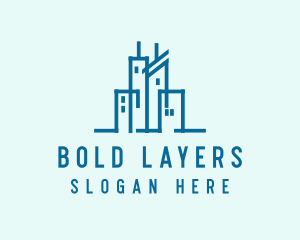 Real Estate Buildings Skyline logo design