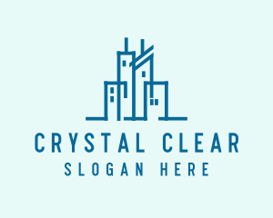 Real Estate Buildings Skyline logo design