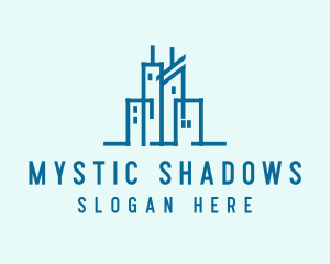 Real Estate Buildings Skyline logo design