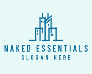 Real Estate Buildings Skyline logo design