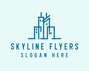 Real Estate Buildings Skyline logo design