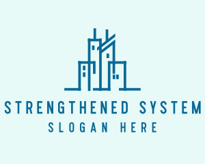 Real Estate Buildings Skyline logo design