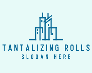 Real Estate Buildings Skyline logo design