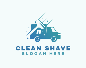 Cleaning Squeegee Van logo design