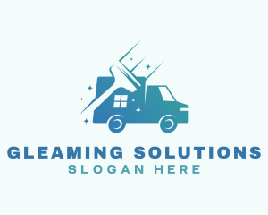 Cleaning Squeegee Van logo design