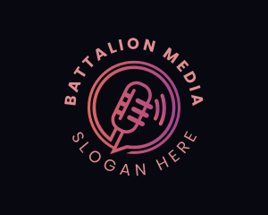 Microphone Media Broadcast logo design