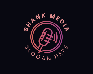 Microphone Media Broadcast logo design