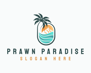 Resort Beach Mountain logo design