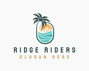 Resort Beach Mountain logo design