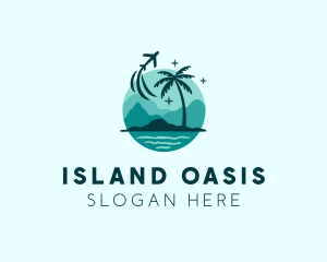 Beach Island Tourism  logo design