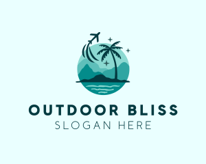 Beach Island Tourism  logo design