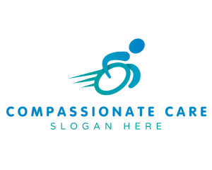 Wheelchair Disability Racing logo design