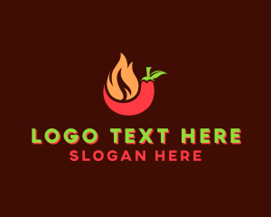 Flaming Chili Pepper Logo