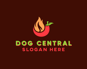 Flaming Chili Pepper logo design