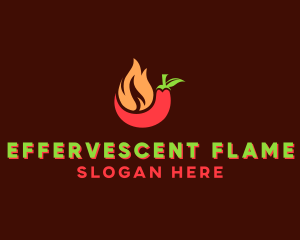 Flaming Chili Pepper logo design