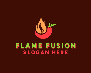 Flaming Chili Pepper logo design