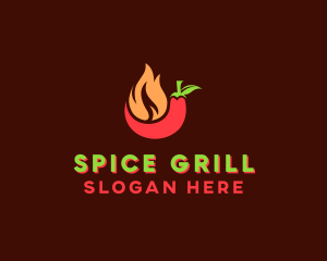 Flaming Chili Pepper logo