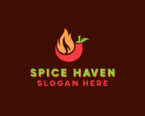 Flaming Chili Pepper logo