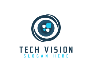 Virtual Reality Eye logo design