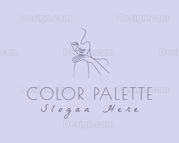 Elegant Woman Beauty Model Logo