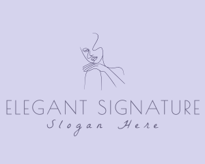 Elegant Woman Beauty Model logo design