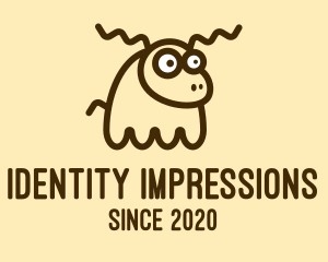 Confused Deer Character logo