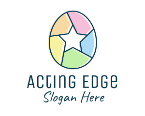 Colorful Egg Star  logo design