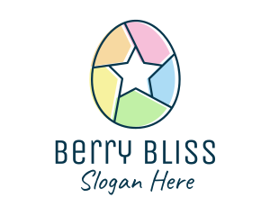 Colorful Egg Star  logo design