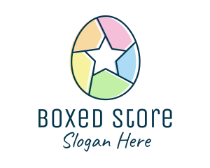 Colorful Egg Star  logo design