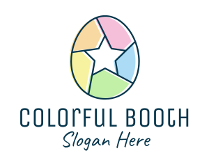 Colorful Egg Star  logo design