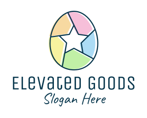 Colorful Egg Star  logo design