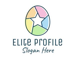 Colorful Egg Star  logo design