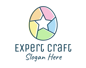 Colorful Egg Star  logo design