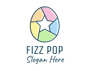 Colorful Egg Star  logo design