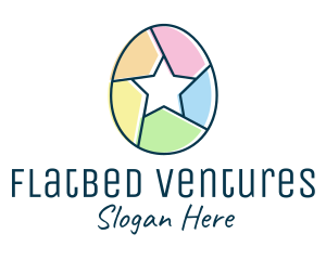 Colorful Egg Star  logo design