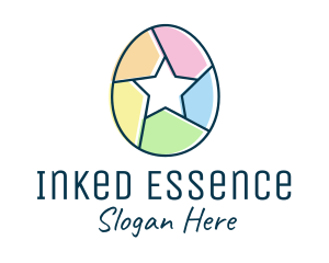 Colorful Egg Star  logo design