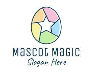 Colorful Egg Star  logo design