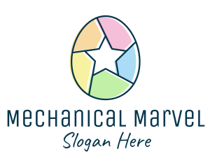 Colorful Egg Star  logo design