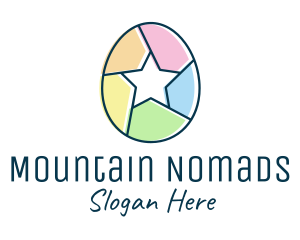 Colorful Egg Star  logo design