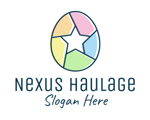 Colorful Egg Star  logo design