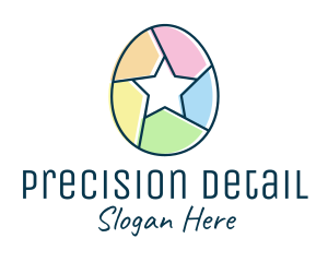 Colorful Egg Star  logo design