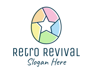 Colorful Egg Star  logo design