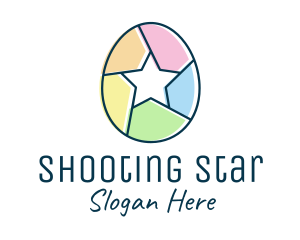 Colorful Egg Star  logo design